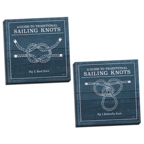 Breakwater Bay Sailing Knots II And Sailing Knots III On Canvas 2 Pieces by Mary Urban Print